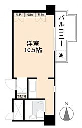 藤塚コーポラス ワンルームの間取図画像