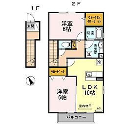 かりゆし 2LDKの間取図画像