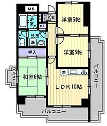 リアライズ上福岡 3LDKの間取図画像