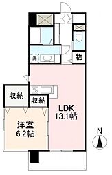 richel 1LDKの間取図画像