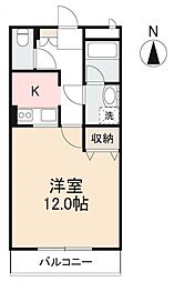 ConforteMANABE 1Kの間取図画像