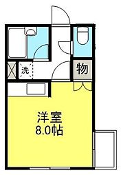 BEL藤塚 ワンルームの間取図画像