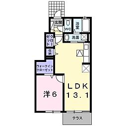 ディエス・リーオ 1LDKの間取図画像