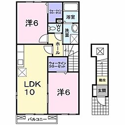 エテルノグランツ4 2LDKの間取図画像