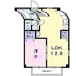 ハイツ・グリーンスカイ 1LDKの間取図画像