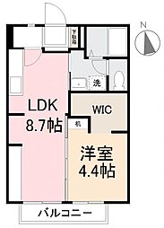 STハイツC 1LDKの間取図画像