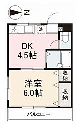 シンプルハイツ 1DKの間取図画像