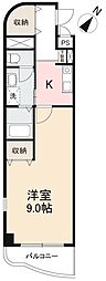 GRANPREMIERゆめ西 1Kの間取図画像