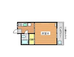 あまのハイツ 1Kの間取図画像