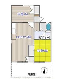 シティーハイツ屋島 2LDKの間取図画像