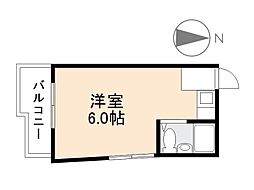 岩本ビル 1Kの間取図画像