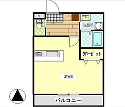 ドルフィン松縄 ワンルームの間取図画像