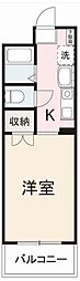 リモージュ 1Kの間取図画像