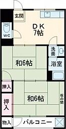 千葉マンション 2DKの間取図画像