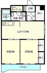 ロイヤルハイツ 2LDKの間取図画像