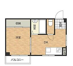 apartmentPONO 1DKの間取図画像
