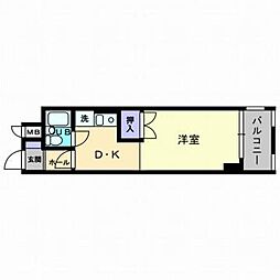 アルファエステート扇町 1DKの間取図画像