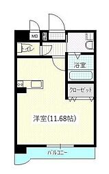 なかよしマンション塩上 1Kの間取図画像