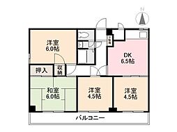 ロゼ松縄町 4DKの間取図画像