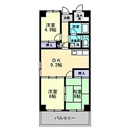 アーバン茜 3DKの間取図画像