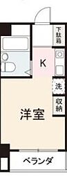 アパルトマン成合 ワンルームの間取図画像