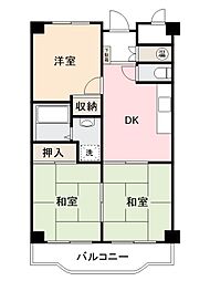 桜町ハイツ 3DKの間取図画像