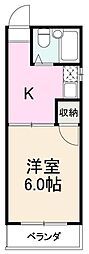 幸マンション 1Kの間取図画像