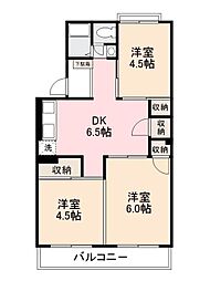 フラワーハイツ 3DKの間取図画像