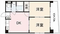サンフレール 2DKの間取図画像