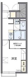 レオパレスグランドゥールレイナ 1Kの間取図画像
