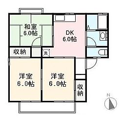 グリーンパークセジュールA 3DKの間取図画像