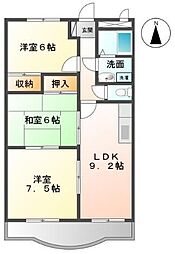 グランディア木太 3DKの間取図画像