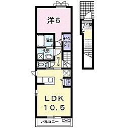 サンクレスト 1LDKの間取図画像