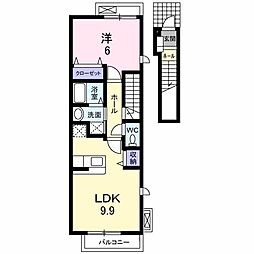 サニーハウス 1LDKの間取図画像