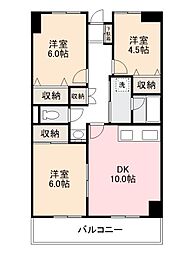 ルネコート太田 3LDKの間取図画像