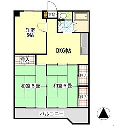 ドルフィン多賀 3DKの間取図画像