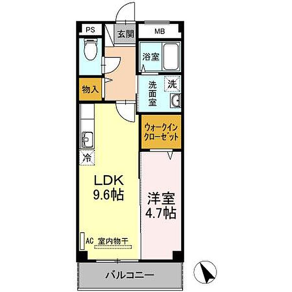 リリベール 303｜香川県高松市松島町(賃貸マンション1LDK・3階・40.32㎡)の写真 その2