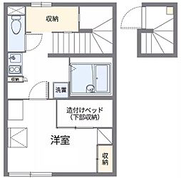 レオパレスキリークYH 1Kの間取図画像
