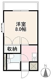 アクティブ福岡町 1Kの間取図画像