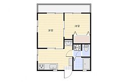 サンメルパ大塚G 2DKの間取図画像