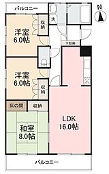リベルテ上之町 3LDKの間取図画像