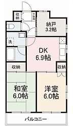 ロイヤルハイツ松島 2SDKの間取図画像