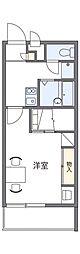 レオパレスクレール勝賀 1Kの間取図画像