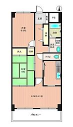 スカール屋島 2LDKの間取図画像
