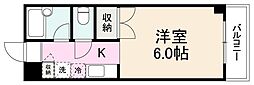 マリンヒルズ 1Kの間取図画像