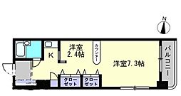 トリン錦町 1Kの間取図画像