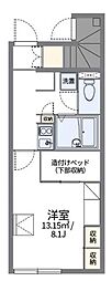 レオパレスネーブル1 1Kの間取図画像
