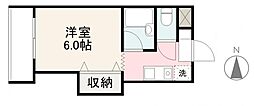 アカデミーハイツ 1Kの間取図画像