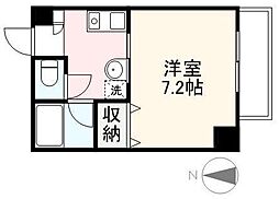 ブルージュ 1Kの間取図画像