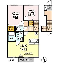 シャインポート屋島4B 2LDKの間取図画像